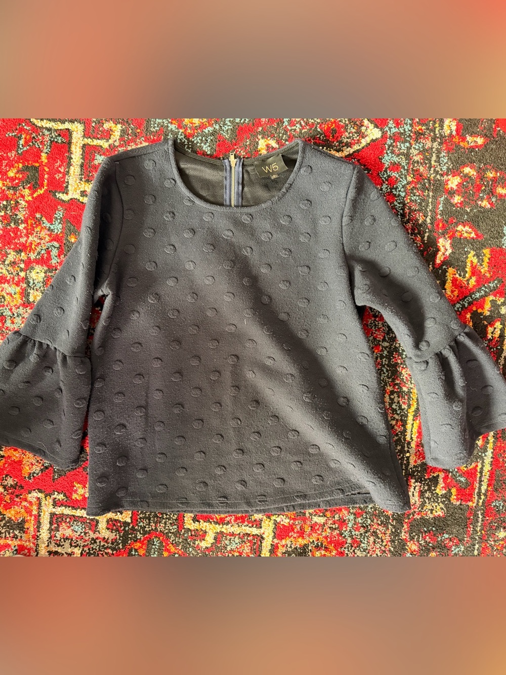 Anthropologie Dot Bell-Sleeve Women's Top